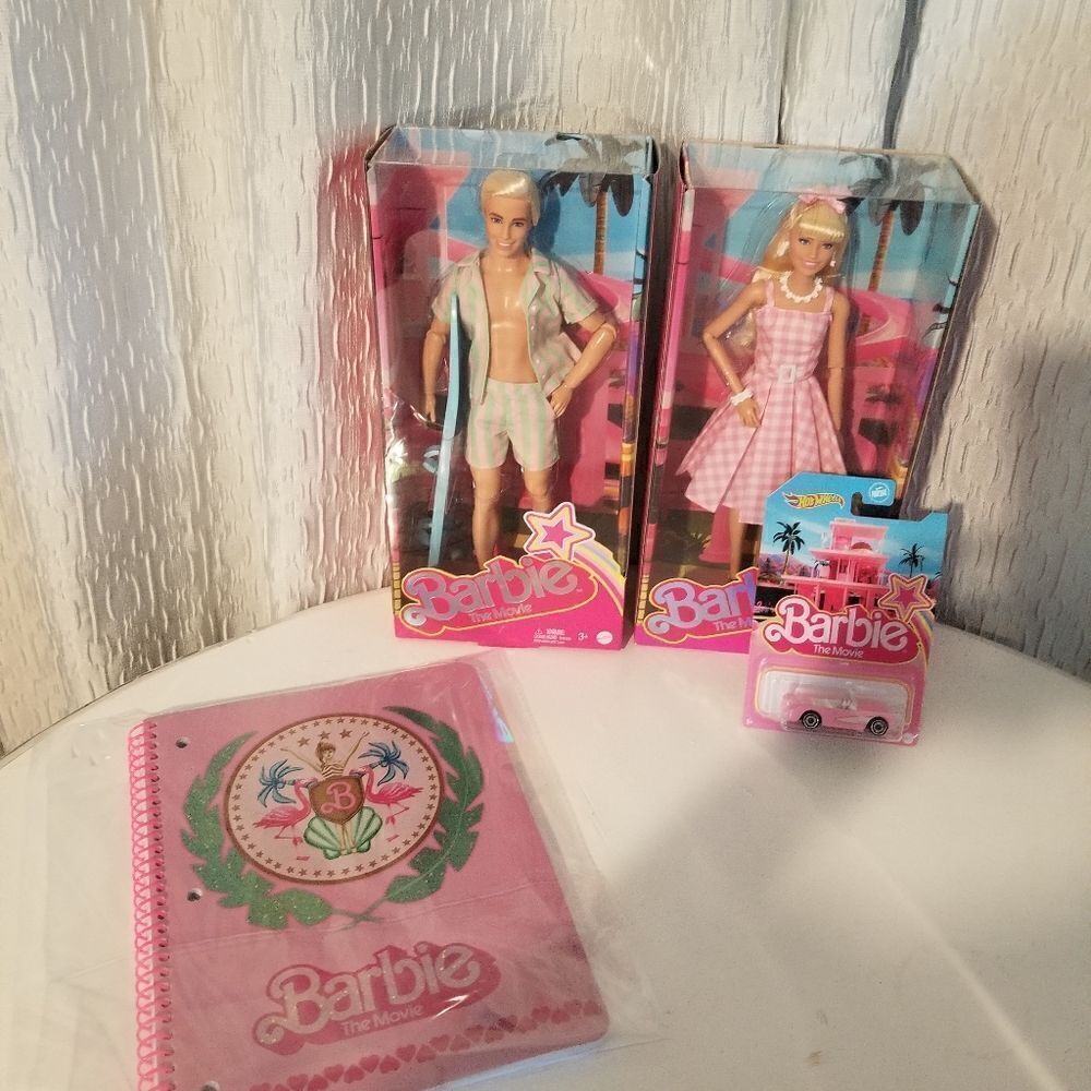 Barbie The Movie doll lot  Ken, Barbie doll  Book & hot wheel all new